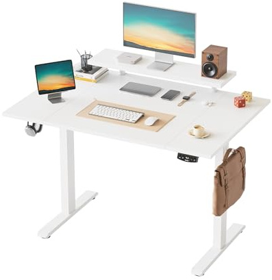 Klicelor Höhenverstellbarer Schreibtisch mit verstellbarem Monitorständer