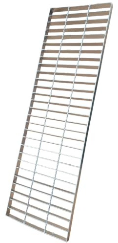 MOSINSBO Verzinkter Stahl-Ablaufrost für Einfahrt 1000 x 300 mm | B125 Schwerlast-Entwässerungsrost für Außenbereich, Garage und Hof, feuerverzinkt, rostbeständig, rechteckig
