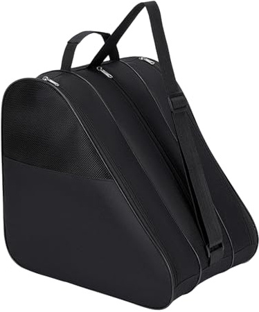 Transporttasche für Rollschuhe – Sportlicher Rucksack mit 3 Taschen – rutschfeste Pads, für Shuttle, Spiele, Reisen, Fitnessstudio, Outdoor, Flugzeug und C