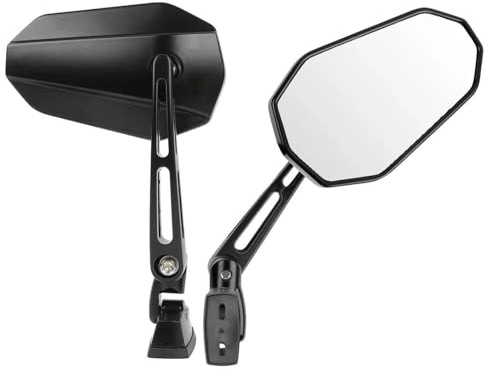 Motorrad Spiegel Motorrad Elektrische Rückspiegel Retro Lenker Spiegel Für ZX6R ZX9R ZX10R(Weiss)