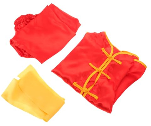 Zerodeko Traje de Entrenamiento de Artes Marciales para Niñas Poliéster Rojo, Uniforme Tradicional para Práctica de Tai Ji y Kung Fu en 2026