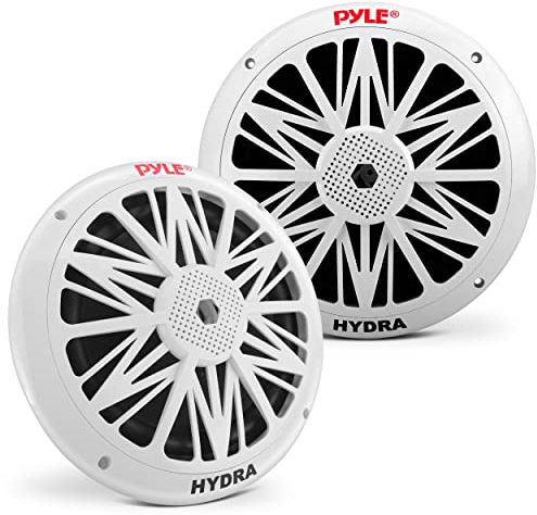Pyle PLMR82 - Altavoces 2 vías marinos de 300 vatios, 20.32 cm, color blanco