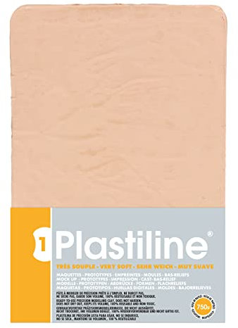 Jacques Herbin 7240T - Plastilin für den Modellbau, 750g, zum modelieren, HG40, sehr flexibel, 1 Block, Rosa