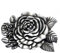 Piratenladen Western Buckle Rose, Antiksilber Look - Gürtelschnalle