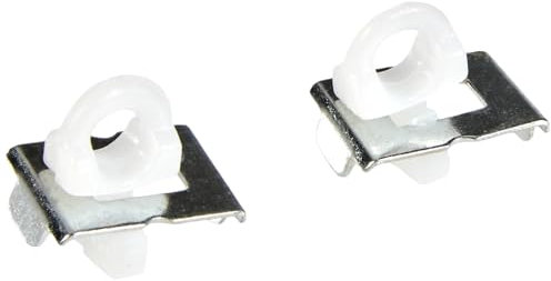 Gardinia Feststeller für Gardinenstangen mit Innenlauf, 16 mm, Stopper für Gardinenstangen und Vorhangstangen, Metall/Kunststoff, Weiß, 2 Stück, Nicht Zutreffend