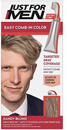 Just For Men AutoStop Men's Comb-In Hair Color, Sandy Blond