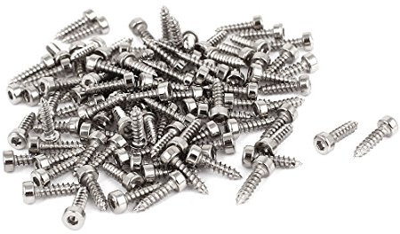 Sourcingmap M2 Hex Socket Head Cap Self-Tapping Screw, 100Pcs M2x8mm 304 Stainless Steel, Hexagon Socket Head Tapping Screws, Hex Drive, Self Tapping Point - Silver