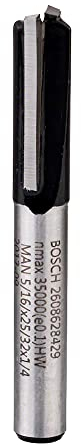 Bosch 1x PRO Nutfräser, gerade, zweischneidig (für Weichholz, Hartholz, Ø 7,9 mm, Professional Zubehör Handfräse, Kantenfräse)