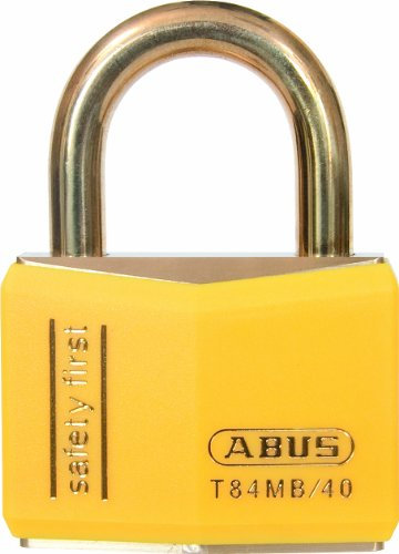 ABUS 45398 Nautic INOX Series Solid Brass Padlock with 8402 Alike Keyed - Yellow