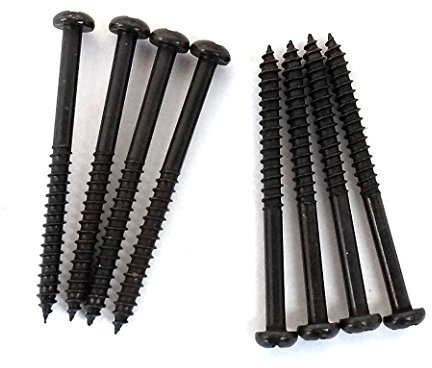 8 35mm black bass guitar pickup screws precision jazz UK seller