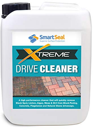 Smartseal Drive Clean Xtreme - Powerful, Fast Acting, Effective, Driveway Cleaner for Block Paving, Natural Stone & Concrete Driveways. Removes Blackspot, Dirt & Green Algae Fast. (5 Litre)