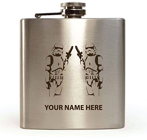 Storm Trooper Design - Personalised 6oz Hip Flask