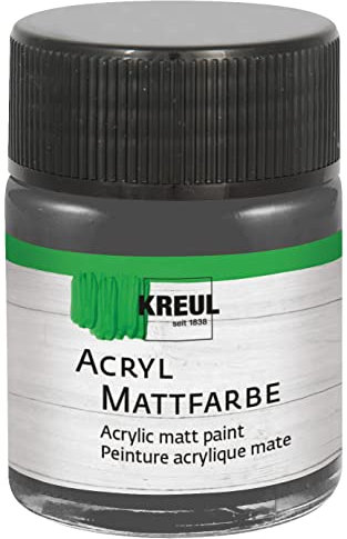 KREUL Acrylfarbe 50 ml Mattfarbe Malfarbe Bastelfarbe Graphitgrau