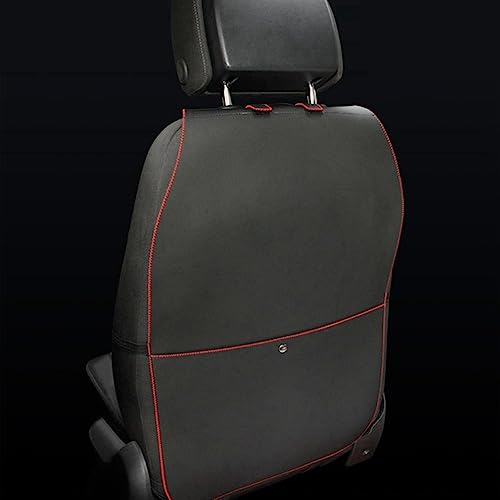 HONCENMAX Rückenlehnenschutz Auto Rückenlehne Schutz Wasserdicht Einfach zu Säubern Multifunktional Veranstalter Aufbewahrungstasche Reisezubehör PU-Leder [2 Packungen]