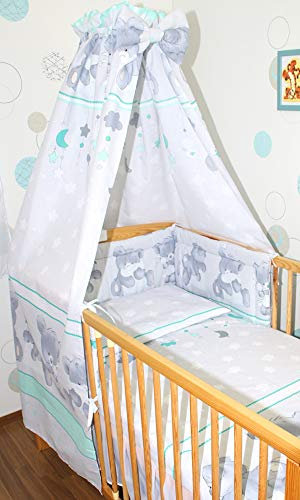 Himmel Vollstoff mit Himmelstange für Baby Kinder Bett Baumwolle Vollstoffhimmel D4