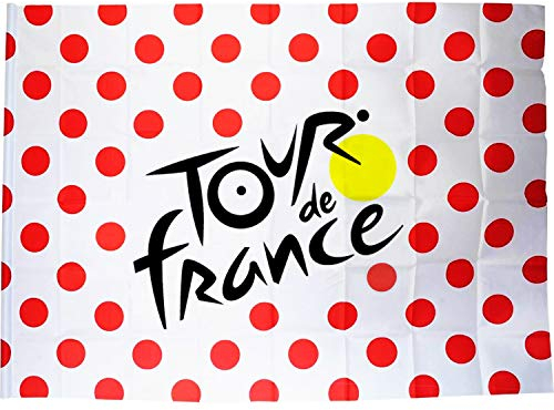 Drapeau - Grimpeur Maillot à pois - Tour de France de cyclisme - Collection officielle - 140 x 90 cm