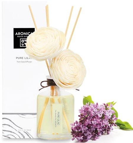 Aronica Diffusor Blumen/Flieder, Bad Geruch gut, Raumduft, Geruch Gut Luxus Hotel Bad Zubehör, Hotelzimmer Öl mit Sticks