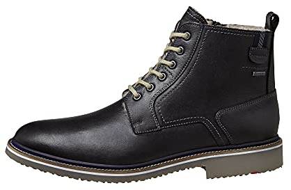 LLOYD Herren Stiefeletten Vidal, Männer Schnürstiefeletten,Normalweit,Winterstiefeletten,Winterschuhe,gefüttert,Men's,Men,SCHWARZ,44 EU / 9.5 UK