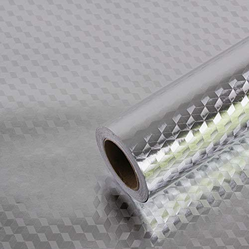 Chbrket Klebefolie Möbelaufkleber Selbstklebende Folie Dekorfolie Für Möbel Küche Oberflächenschutz Wasserdicht Vinyl Hochglanz Kariert 40X1000CM