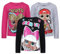 LOL Surprise Girl's 3 Pack Long Sleeves Tee Shirt Set, Pink/Black/Grey, Size 8