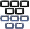Di Tutto Per Tutti® Kit 10 Pezzi Living Light Compatibile | 5 pezzi Placca Nero 3 Posti | 5 Pezzi Supporto 3 Posti