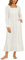 Rubehoow Plus Size Women's Cotton Vintage Button Down Nightdress Long Victorian Style Nightshirt White XX-Large