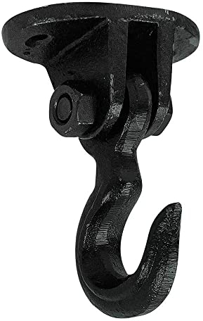 zeitzone Deckenhaken schwingend Rustikal Wandhaken Gusseisen Schwarz Antik-Stil Vintage