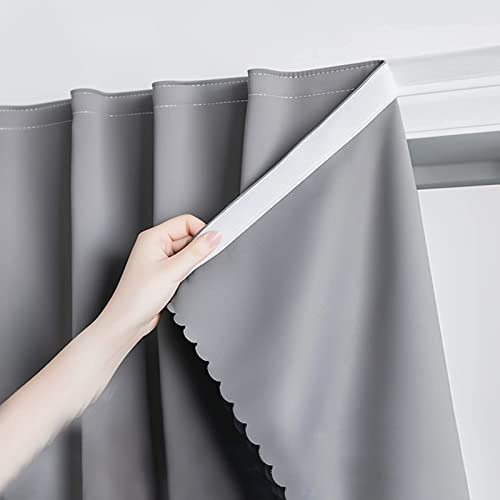 ZHUOZ1T Store Occultant sans Perçage,Rideaux Isolant Thermique Anti-Bruit,Rideau Anti Froid,Séparation de Pièce,Décoratif Salon Moderne Chambre Enfant Adult Cuisine (W90xH100cm(35x39))