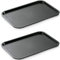 PHCOMRICH 2X Tabletts,Hygienische Kunststoff-Paletten für die Gastronomie – Robust, Leicht zu Reinigen & Perfekt für Küche, Lager und Transport，35 x 27 cm,schwarz