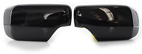 Spiegelabdeckungen Für BMW Für E46 Für E39 Für Limousine Für Touring 1998 1999 2000-2005 ABS Kohlefaser Farbe Glänzend Schwarz Rückspiegelabdeckungen Seitenspiegelkappen Rückspiegelkappe (Farbe : Glo