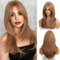 Esmee Lange Gerade Erdbeere Blonde Perücken für Frauen Natürliche Synthetische Haare Geschichtete Perücke mit Fransen für Tägliche Party Cosplay Use-20 Inches