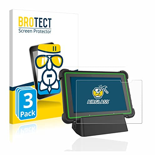 BROTECT Schutzglas für Hella Gutmann Mega Macs X (tablet) | 3 Stück Transparenter Displayschutz Made in Germany Schutzfolie Panzer Folie Glas 9H Anti-Fingerprint Einfache Montage Clear