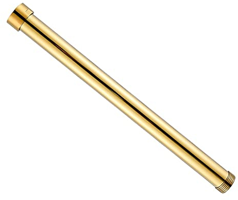 CABINE 30Cm Dusche Verlängerung Rohr Verchromen Runde Dusche, Messingrohr Handheld Gerade Badezimmer Dusche Kopf Verlängerung Arm/Golden/30Mm
