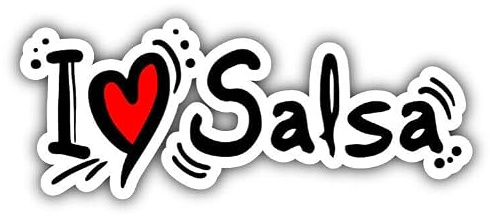 I Love Salsa Dance Herz G2508 Autoaufkleber Sticker Aufkleber 12 cm | Weitere Motivbegriffe: Slogan, Spruch, Ich, Liebe; Selbstklebende Folie für Fahrzeug und glatte Oberflächen