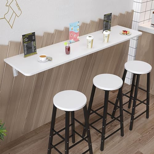 Yidlkecqey Mesa Plegable de Pared Plegable para Espacios Pequeños，Mesa Cocina Estrecha，El Complemento Oficina en Casa, un Bar, un Lavadero, un Bar en Casa, una Cocina y un Comedor (Color : Whi