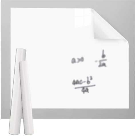 Magnetic Whiteboard Contact Paper, Self Adhesive Dry Erase Electrostatic Adsorption Sticker, Classroom Office Removable White Board Wallpaper Roll (Color : White, Size : 17.8x78.8IN(0.45x2m)