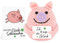 WenmthG Positive Geschenke Glücksschweinchen, Positive Kartoffel - Ersatz, Positive Glücksschwein, Gestrickte Tiny Schwein Puppe 1 St