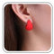 TseenYi Boho Teardrop Earrings Red Waterdrop Hoop Earring Acrylic Round Hoop Earrings Candy Color Open Hoop Earrings Chunky Hoop Earrings Jewelry for Women and Girls