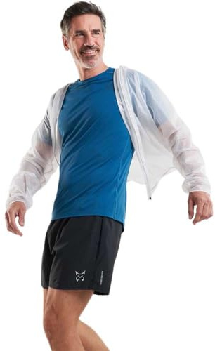 Chubasquero ultraligero con capucha. Ideal para la práctica del running C: BLANCO T: XXL