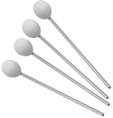 Cabilock Juego 4 Cucharas Acero Inoxidable Pajita Metal Reutilizables y Ecológicas