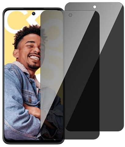 chejuza Privacy - Protector de pantalla para Realme C55 4G [2 unidades], dureza 9H, cobertura completa anti espía de cristal templado, HD protección de pantalla