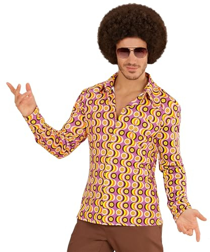 WIDMANN MILANO PARTY FASHION W 70s Shirt Men's Shirt Disco Style Fancy Dress Costumes Multicoloured