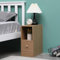 Redd Royal Slim Bedroom Bedside Table Nightstand Cabinet Wood with Storage Drawer Shelf, Living Room Corner Small Sofa Table Side Table End Table for Narrow Space (Oak)