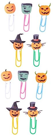 STOBOK 60stücke Halloween Kürbis Büroklammern Kreative Papierclips Für Schule Büro Und Heimdekoration Lustige Und Stilvolle Klemmen Für Notizen Und Lesezeichen