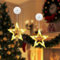 Drezesov LED Weihnachtsbeleuchtung Innen, 2 Stück LED Sterne Weihnachtsbeleuchtung Warmweiß Batteriebetriebene mit Saugnäpfe Weihnachtsdeko Fenster für Weihnachten Deko, Party,Hochzeit (Sterne)