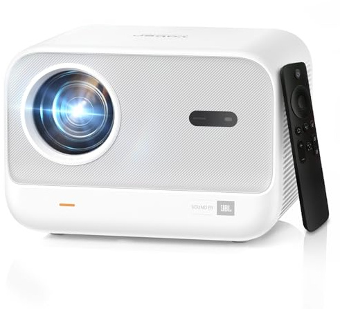 [Son de JBL & 700ANSI] Projecteur 1080P avec WiFi 6 et Bluetooth, [Mise au Point Automatique sans Couture] Projecteur de Film d'extérieur Portable, projecteur Home cinéma pour iPhone/clé TV/HDMI/USB