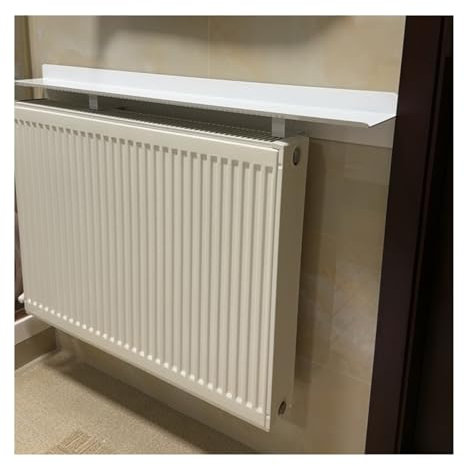 AMUFJJ Floating Radiator Shelf, 40 60 80 100 120 140 160 180 200 CM Home Radiator Top Covers No Drilling, Slim Dustproof Cover for Cast Iron Radiators(L 180cm(70 8/9))