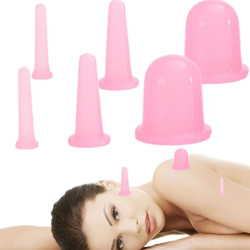 Ventouses Visage,6pcs Ventouse Silicone,Cupping Ventouse,Massage Ventouses,Facial Cupping,Ventouse Anti Rides,Ventouse Massage Visage,Ventouse Anti Cellulite,pour Visage et Yeux
