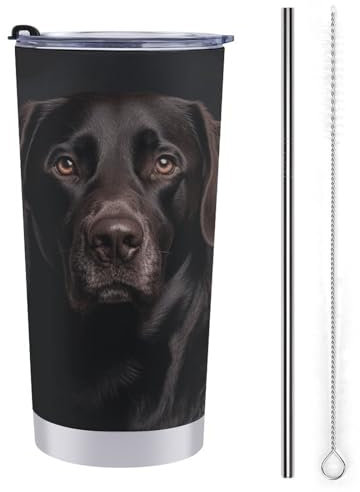 TKJMCSW Black Lab Dog Travel Mug 20 Oz Tumbler Travel Coffee Mug Insulated Coffee Mug Water Bottle Stainless Steel Insulated Tumblers Insulated Cup Tumbler Cup Coffee Mug with Lid