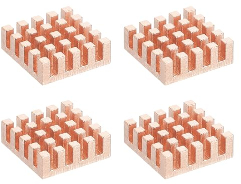 PATIKIL 4 Pcs Disipador De Cobre 15x15x5mm Disipador De Calor Radiador | Para Frambuesa Pi Chip CPU Transistor De Potencia FET IC Amplificador De Potencia